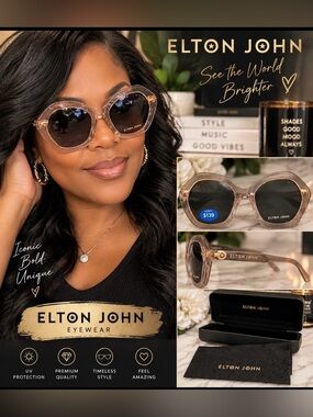 Women's Round Sunglasses in Champagne Pink